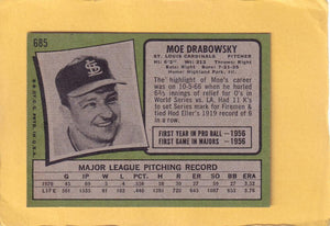 1971 Topps #685 Moe Drabowsky EX/NM St. Louis Cardinals #28359 Image 2