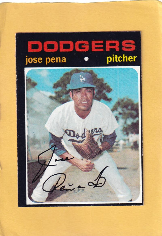 1971 Topps #693 Jose Pena EX+ Excellent+ SP Los Angeles Dodgers #28363 Image 1