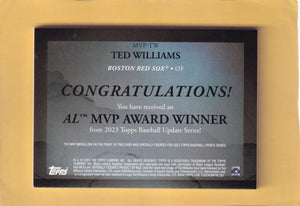 2023 Topps Update Series MVP Medallion #MVP-TW Ted Williams NM-MT+ MEM Boston Red Sox Image 2