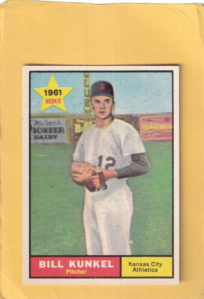 1961 Topps #322 Bill Kunkel NM Near Mint RC Rookie Kansas City Athletics #28500 Image 1