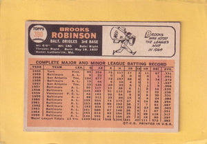 1966 Topps #390 Brooks Robinson EX Excellent Baltimore Orioles #28502 Image 2