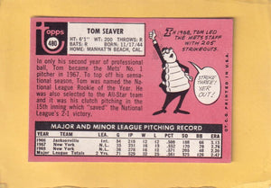 1969 Topps #480 Tom Seaver VG/EX Very Good/Excellent New York Mets #28503 Image 2