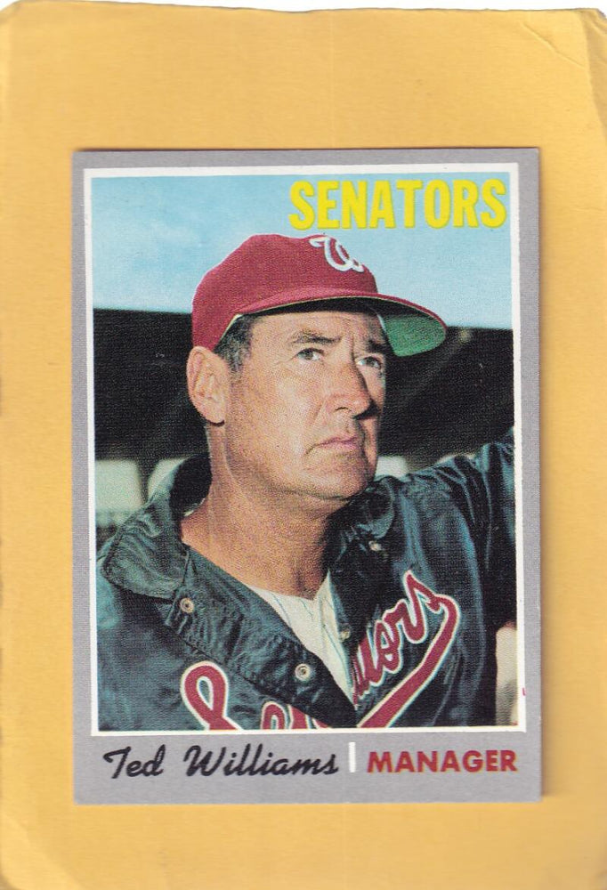 1970 Topps #211 Ted Williams Manager, UER EX/NM Washington Senators #28505 Image 1