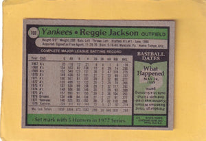 1979 Topps #700 Reggie Jackson DP NM Near Mint New York Yankees #28511 Image 2