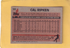 1983 Topps #163 Cal Ripken Jr. NM-MT Baltimore Orioles #28512 Image 2