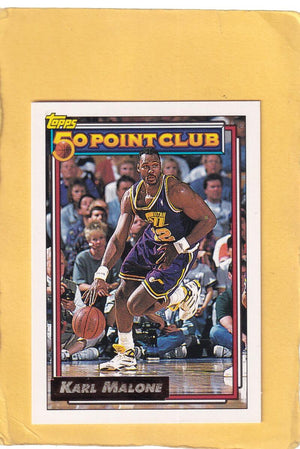 1992-93 Topps Gold #199 Karl Malone 50P NM-MT+ Utah Jazz Image 1