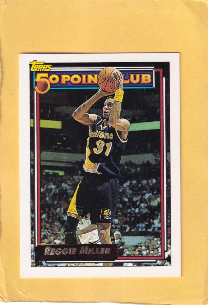 1992-93 Topps Gold #215 Reggie Miller 50P NM-MT+ Indiana Pacers Image 1