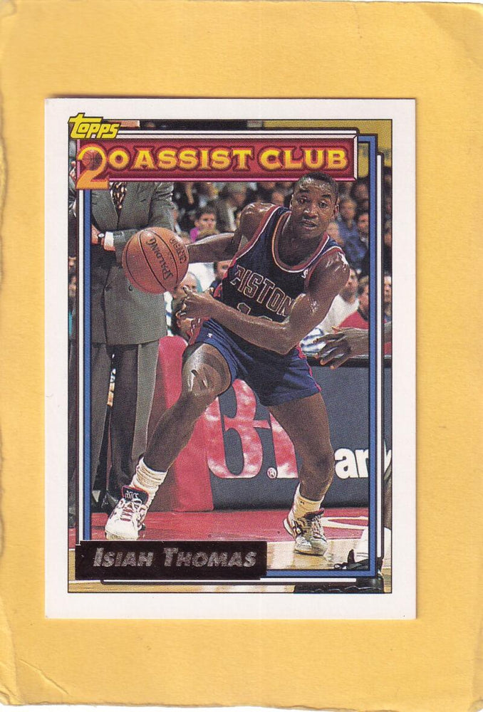 1992-93 Topps Gold #219 Isiah Thomas NM-MT+ Detroit Pistons 20 Assist Club Image 1