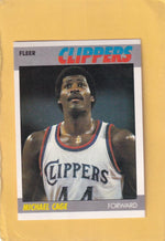 1987-88 Fleer #15 Michael Cage NM-MT RC Rookie Los Angeles Clippers #28559 Image 1