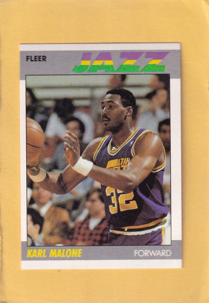 1987-88 Fleer #68 Karl Malone NM Near Mint Utah Jazz #28568 Image 1