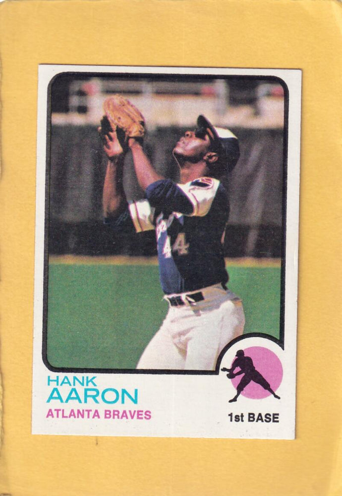 
                
                    Load image into Gallery viewer, 1973 Topps #100 Hank Aaron EX+ Excellent+ Atlanta Braves #28598 Image 1
                
            
