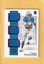 2022 Panini Encased Rookie Triple Memorabilia #8 Jameson Williams NM-MT+ MEM 89/99 Detroit Lions Image 1