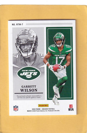 2022 Panini Encased Rookie Triple Memorabilia #7 Garrett Wilson NM-MT+ MEM 46/99 New York Jets Image 2