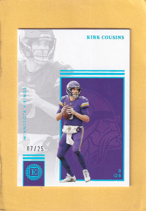 2022 Panini Encased Sapphire #100 Kirk Cousins NM-MT+ 7/25 Minnesota Vikings Image 1