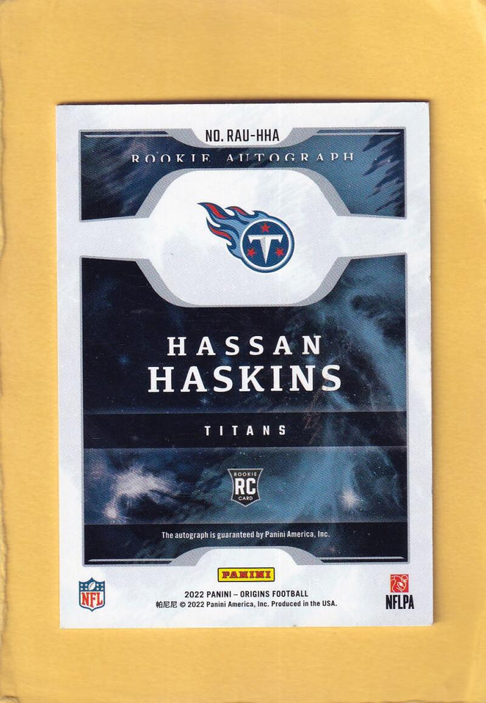 2022 Panini Origins Rookie Autographs #39 Hassan Haskins NM-MT+ Auto Tennessee Titans Image 2