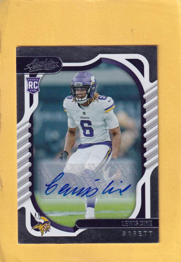 2022 Panini Absolute Signature Rookies #184 Lewis Cine NM-MT+ Auto Minnesota Vikings Image 1