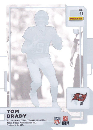 2022 Donruss Clearly #45 Tom Brady NM-MT+ Tampa Bay Buccaneers Image 2