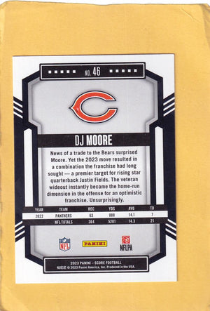 2023 Score Showcase #46 DJ Moore NM-MT+ 39/100 Chicago Bears Image 2