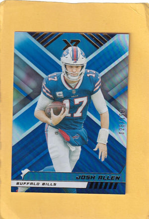 2022 Panini Xr Blue #3 Josh Allen NM-MT+ 28/199 Buffalo Bills Image 1