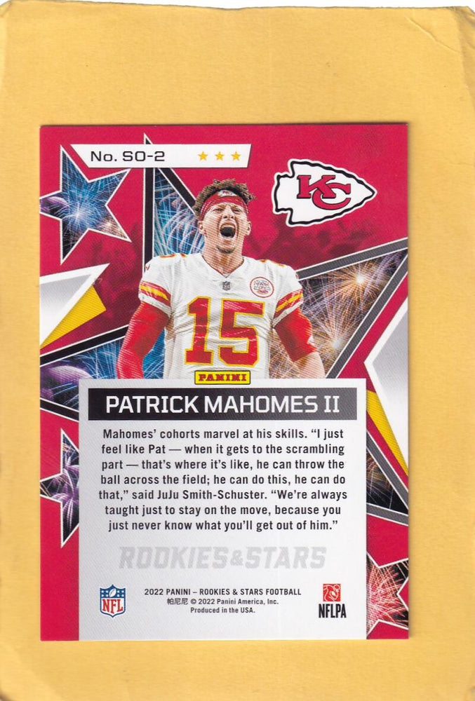 2022 Panini Rookies and Stars Standing Ovation True Blue #2 Patrick Mahomes II NM-MT+ 35/49 Kansas City Chiefs Image 2