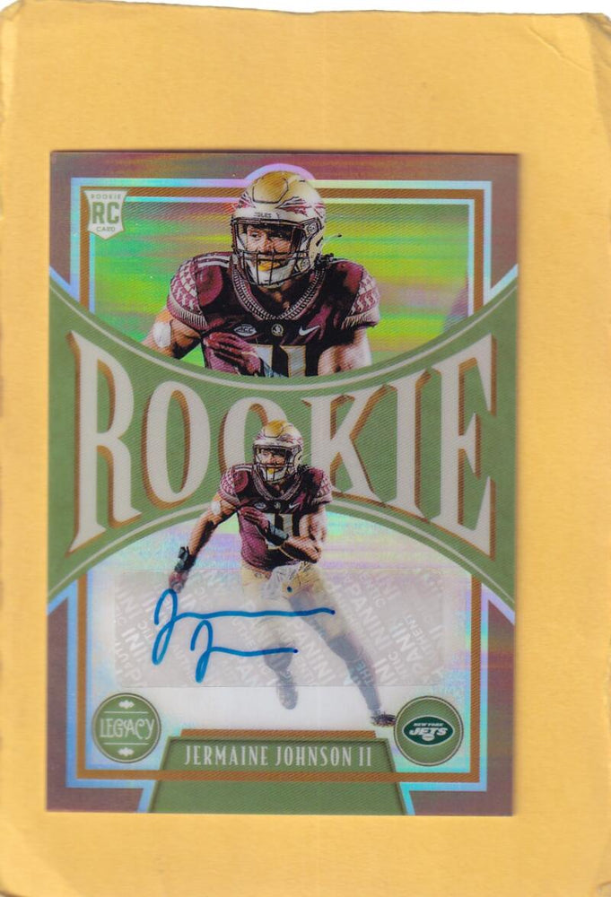 2022 Panini Legacy Premium Penmanship Bronze #188 Jermaine Johnson II Rookie NM-MT+ Auto 70/100 New York Jets Image 1