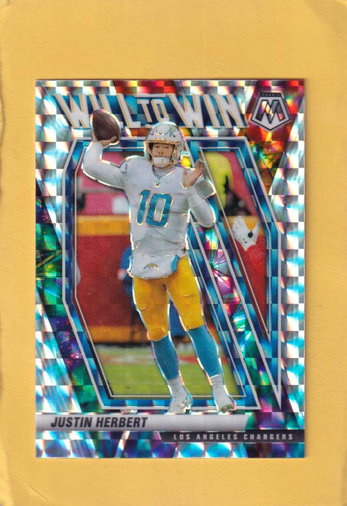 2021 Panini Mosaic Will to Win Mosaic #4 Justin Herbert NM-MT+ Los Angeles Chargers Image 1