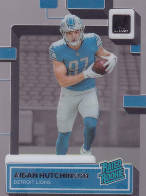 2022 Donruss Clearly #63 Aidan Hutchinson Rated Rookie NM-MT+ Detroit Lions Image 1