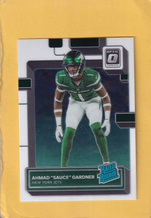 2022 Donruss Optic #228 Ahmad "Sauce" Gardner Rated Rookie NM-MT+ RC Rookie New York Jets Image 1