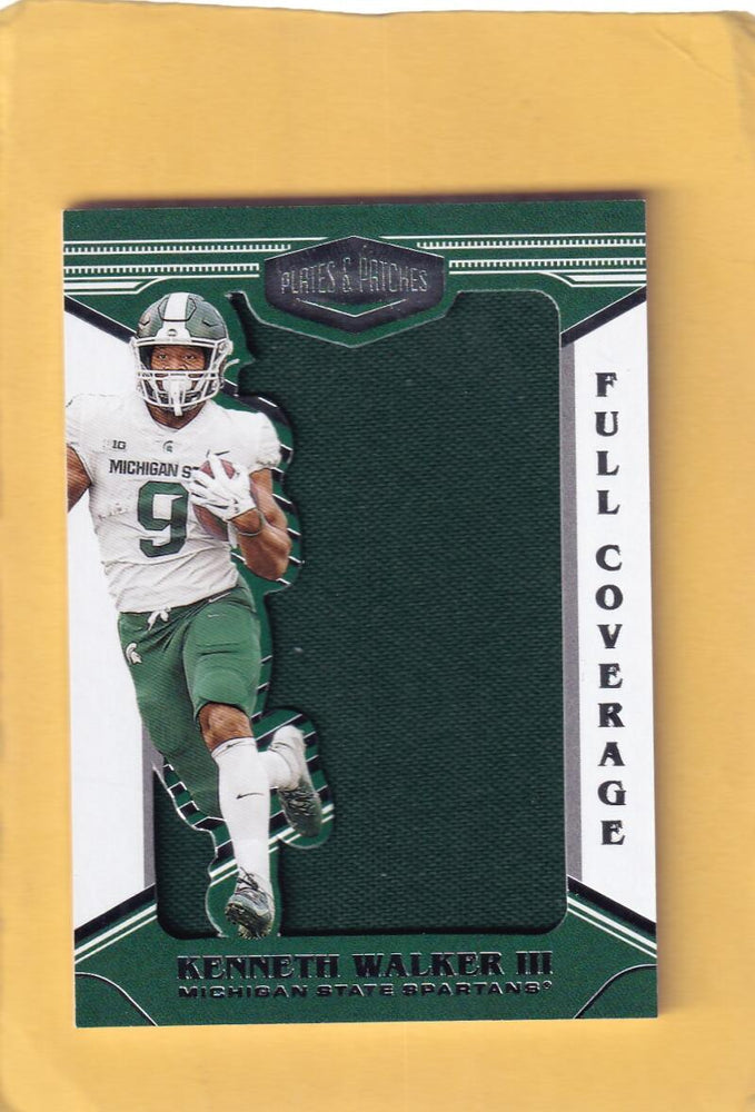 2022 Panini Chronicles Draft Picks Plates and Patches Full Coverage #18 Kenneth Walker III NM-MT+ MEM Michigan State Image 1