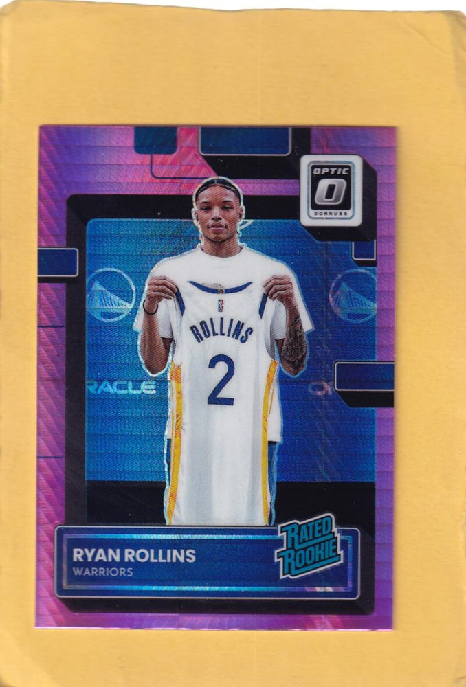 2022-23 Donruss Optic Hyper Pink #211 Ryan Rollins Rated Rookie NM-MT+ Golden State Warriors Image 1