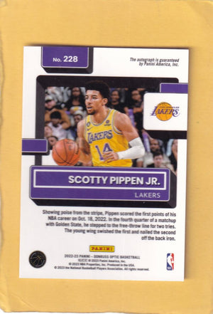 2022-23 Donruss Optic Rated Rookies Signatures #228 Scotty Pippen Jr. NM-MT+ Auto Los Angeles Lakers Image 2