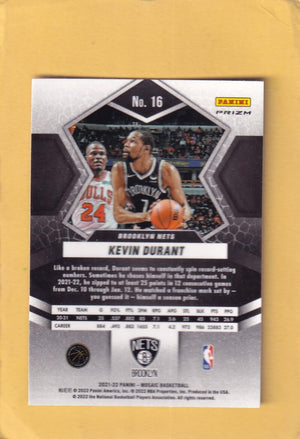 2021-22 Panini Mosaic Mosaic Green #16 Kevin Durant NM-MT+ Brooklyn Nets Image 2