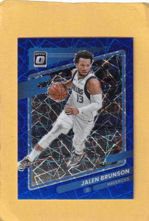 2021-22 Donruss Optic Blue Velocity #97 Jalen Brunson NM-MT+ Dallas Mavericks Image 1