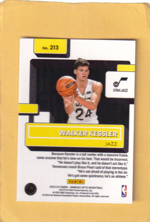 2022-23 Donruss Optic #213 Walker Kessler Rated Rookie NM-MT+ Utah Jazz Image 2