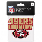 San Francisco 49ers 4x4 Perfect Cut Decal 49ers Country
