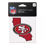 San Francisco 49ers Logo California State 4x4 Perfect Cut Decal