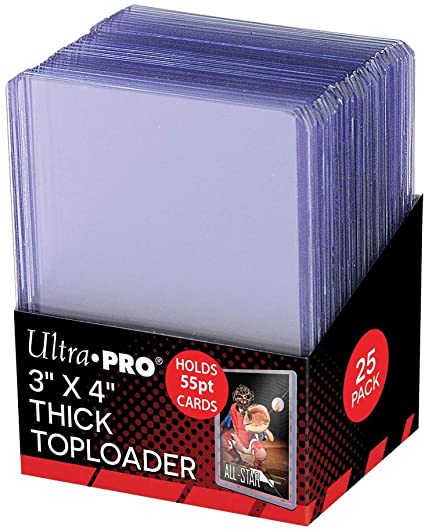 Ultra Pro 3" X 4" Thick Top Loaders Holds 55 Pt Cards (25 Pack)