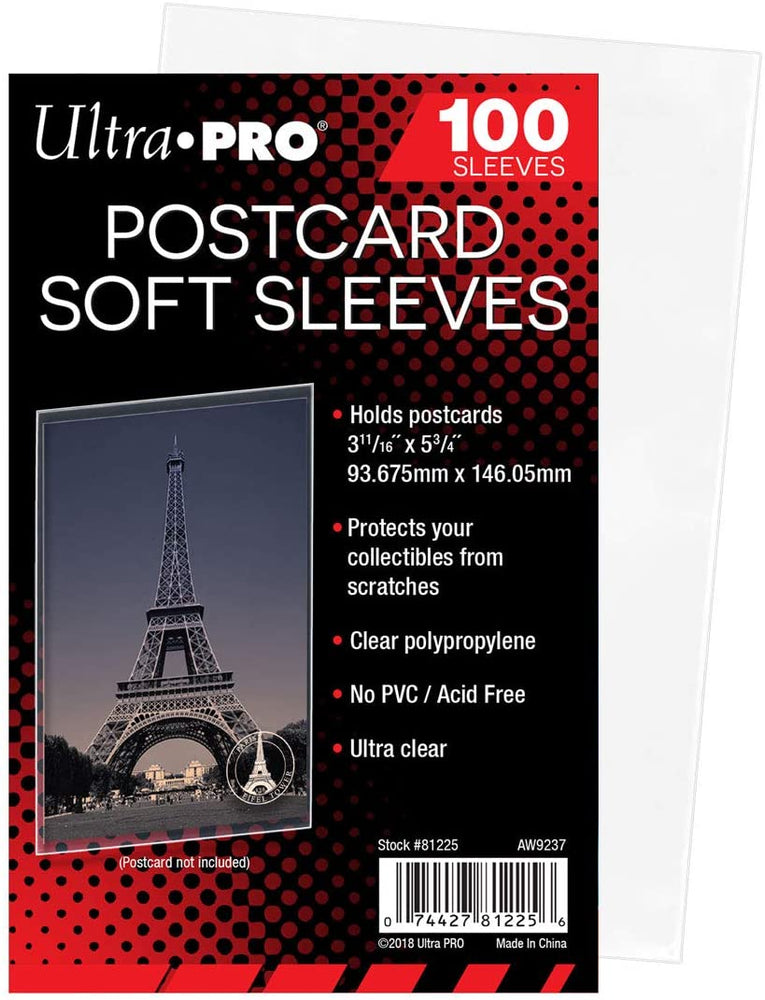 Ultra Pro Postcard Soft Sleeves (100 Sleeves)
