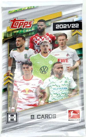 
                
                    Load image into Gallery viewer, Topps 2021-22 Soccer Bundesliga Hobby Pack (8 Cards)
                
            
