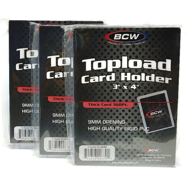 BCW Individual Topload Card Holder 3" x 4" Thick Card 360pt