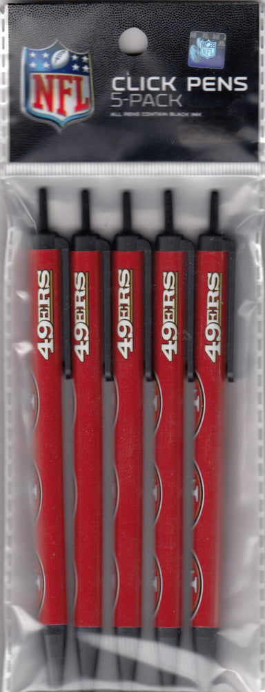 San Francisco 49ers 5-Pack Click Pens.