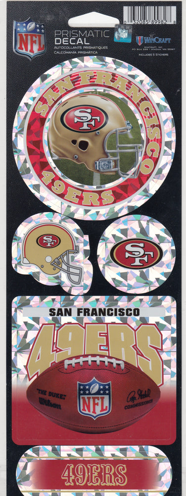 
                
                    Load image into Gallery viewer, San Francisco 49ers Prismatic Decal
                
            
