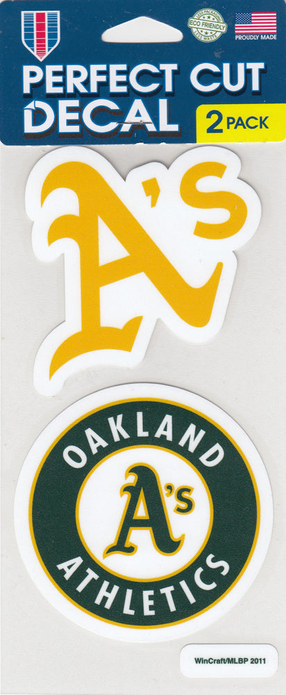 Oakland A's Perfect Cut Decal 2-Pack