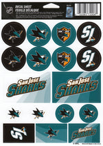 San Jose Sharks Assorted Decal Sheet