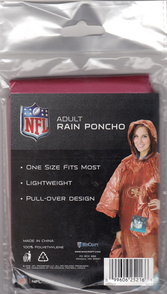 
                
                    Load image into Gallery viewer, San Francisco 49ers Adult Rain Poncho
                
            