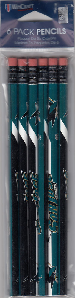 San Jose Sharks 6-Pack Pencils