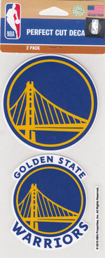 Golden State Warriors Perfect Cut Decal 2-Pack