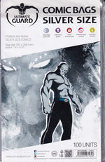 Ultimate Guard Clear Comic Bags Silver Size Pack of 100 (7 1/8" X 10 1/2")