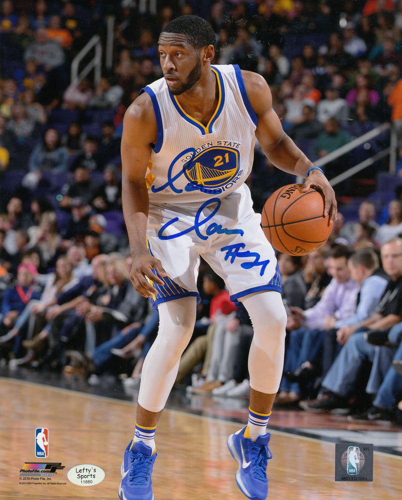 Ian Clark Autographed 8x10 Photo (Vertical, Dribbling, White Jersey)