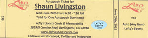 Shaun Livingston Autographed 8x10 Photo (Vertical, Dribbling, Blue Jersey)